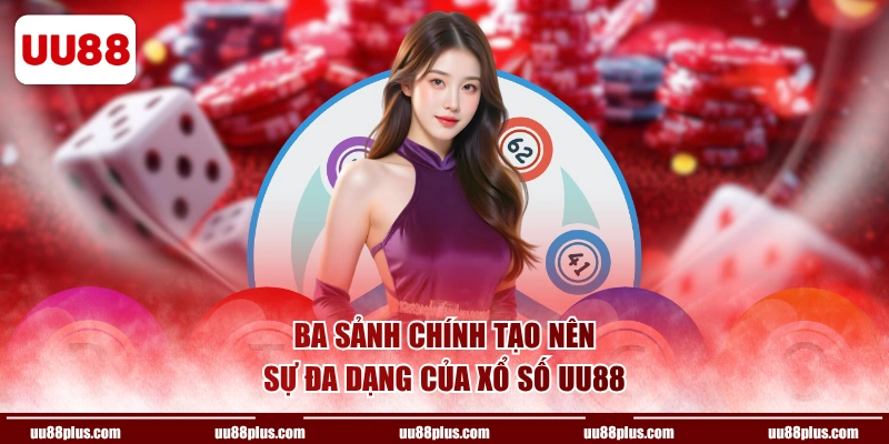Ba sảnh chính tạo nên sự đa dạng của Xổ Số UU88
