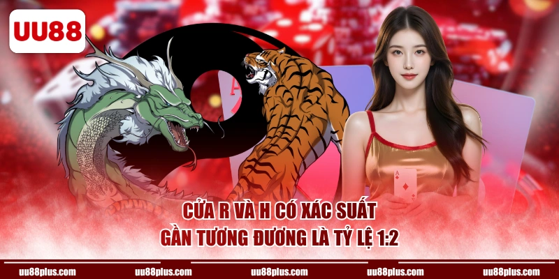 Cửa R và H có xác suất gần tương đương là tỷ lệ 1:2