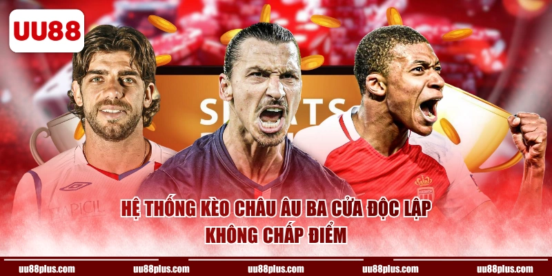 Hệ thống kèo châu Âu ba cửa độc lập không chấp điểm